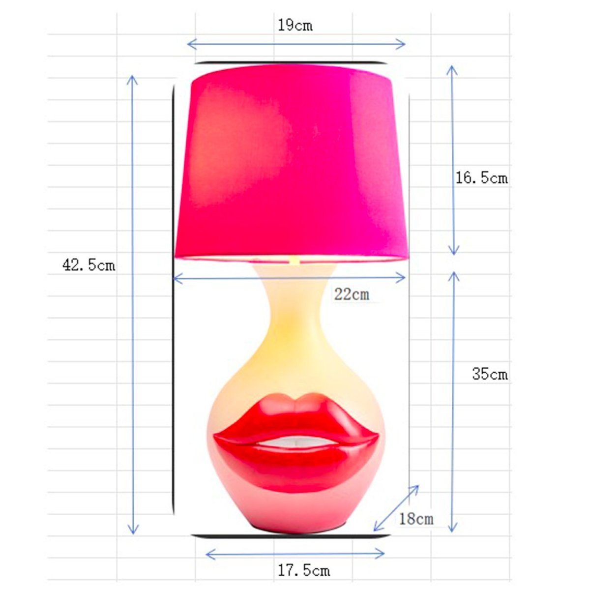 Lampe lèvres rose, KARE DESIGN