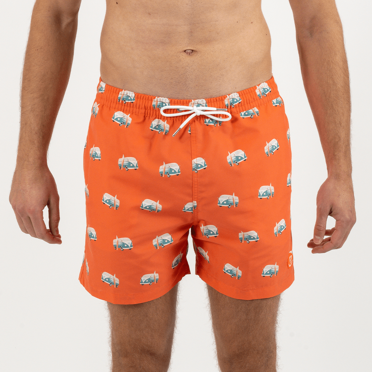 Short de bain Le BAROUDEUR orange coquelicot, VENDREDI