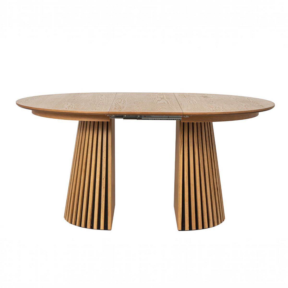 Table repas D120 avec 3 allonges placage Chêne clair naturel clair, ZAGO