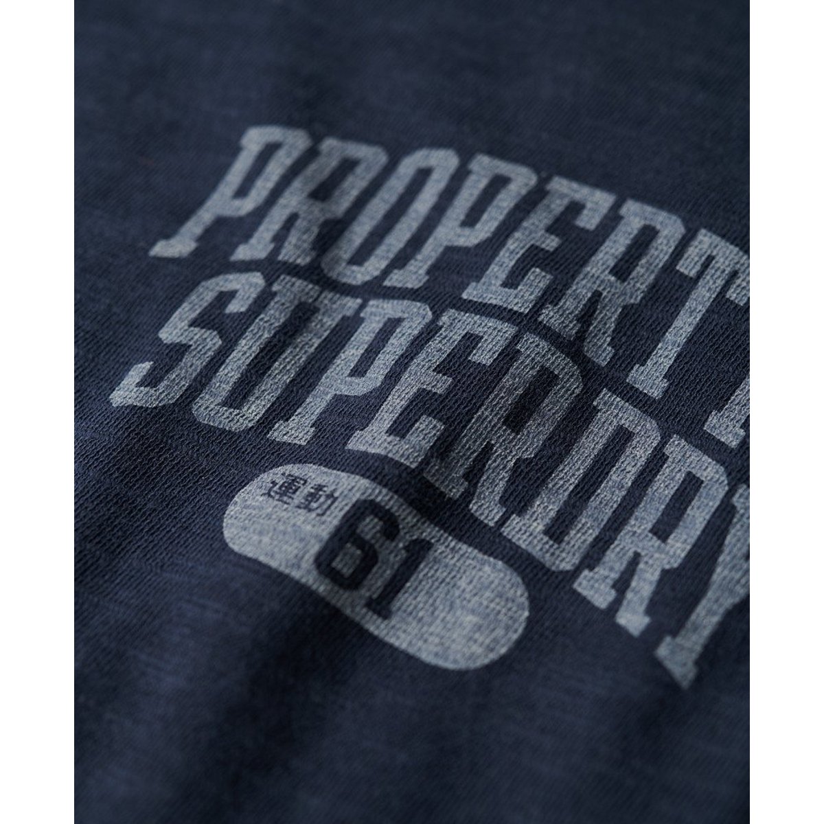 T-shirt à motif Athletic College bleu marine éclipse flammé, SUPERDRY