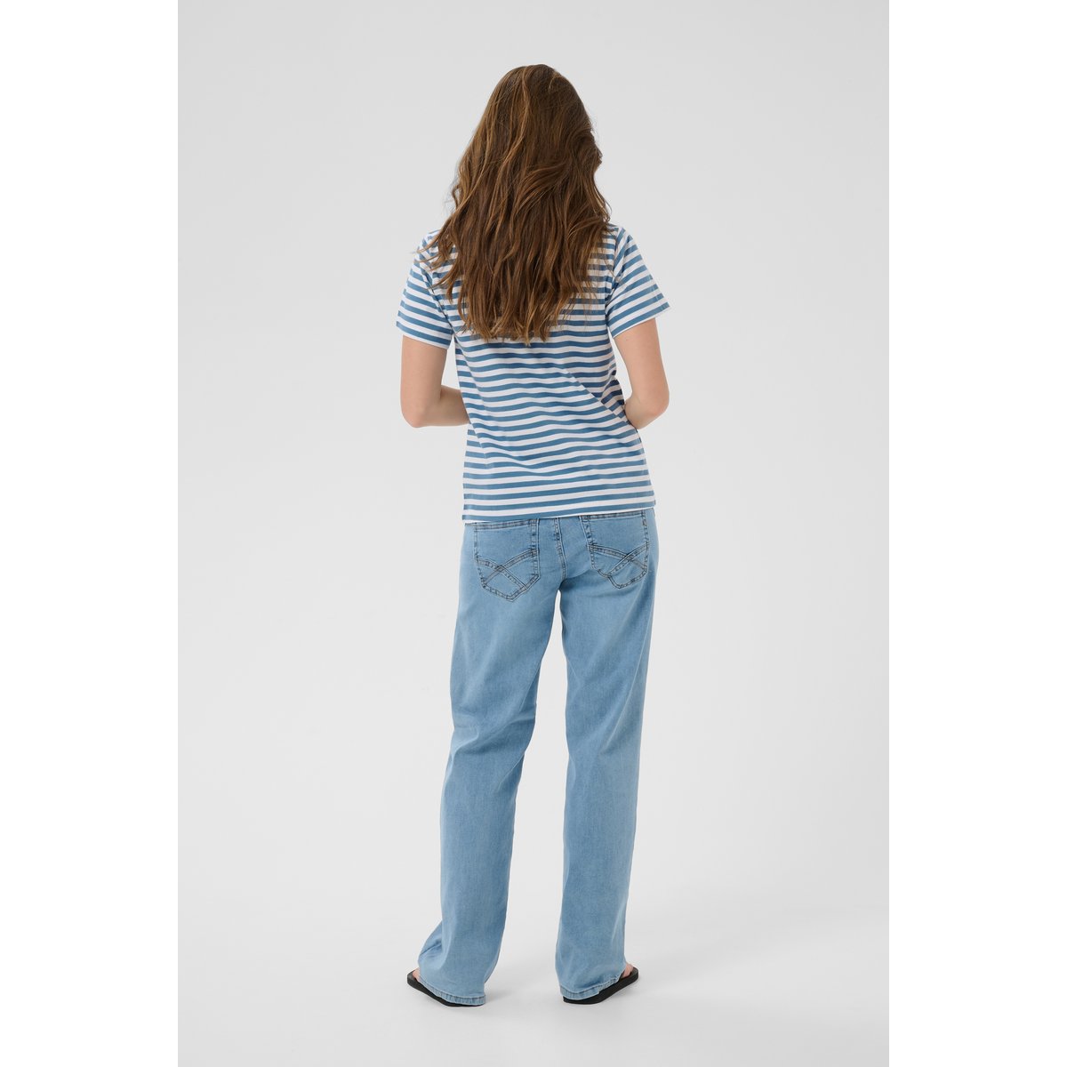 T-shirt à manches courtes bleu blue heaven stripe, CREAM