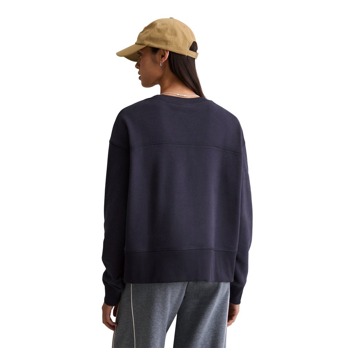 Sweat-shirt relaxed en mélange de coton organique bleu foncé, MARC O’POLO DENIM