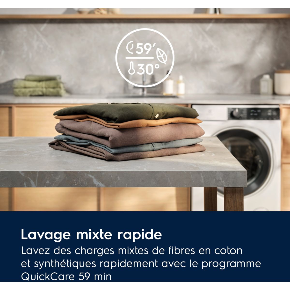Lave linge hublot EW7FI1411DG - 11 kg - 1400 tr/min - Classe A - Moteur induction couleur unique, ELECTROLUX