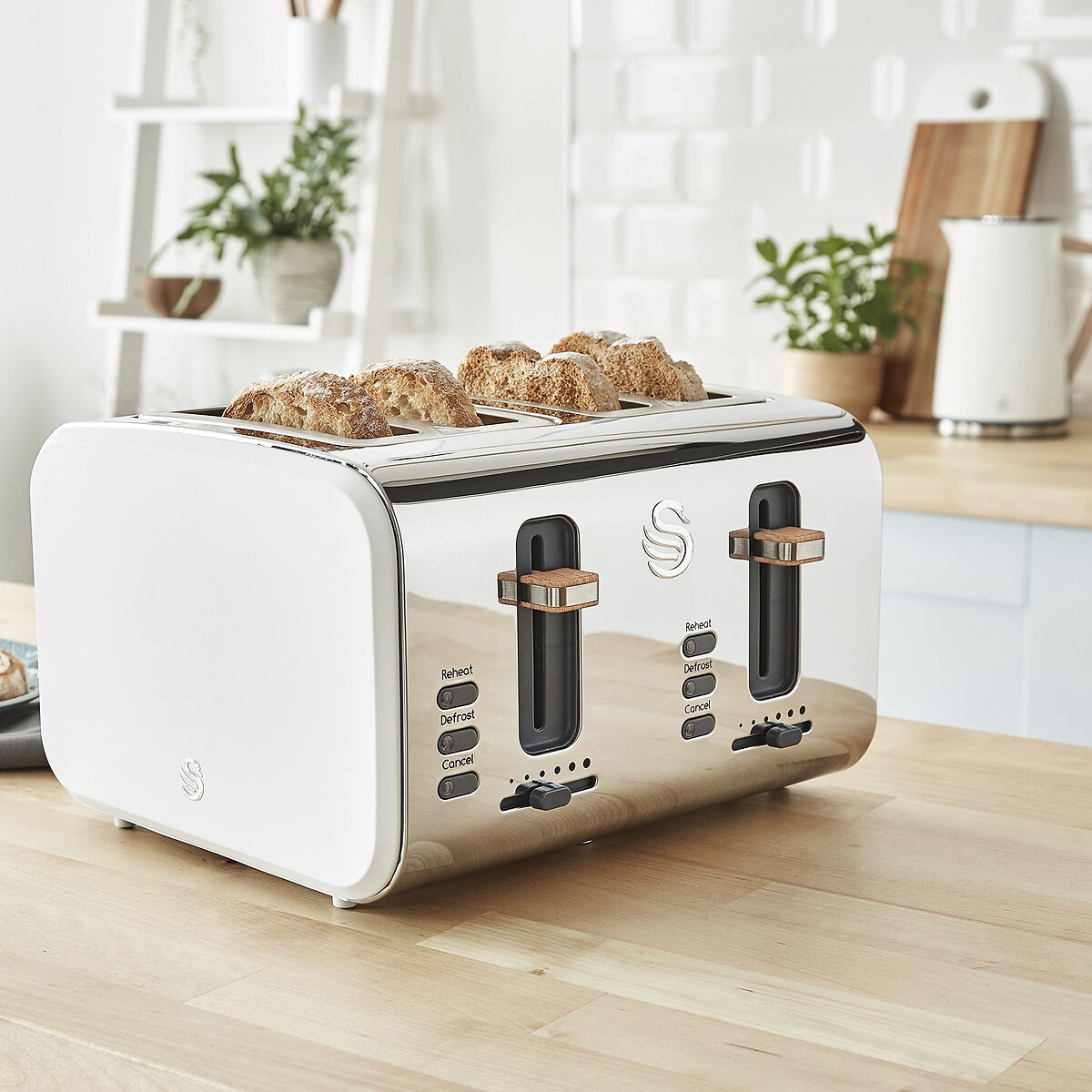 Nordic 4-Slice Toaster - ST14620 white, SWAN