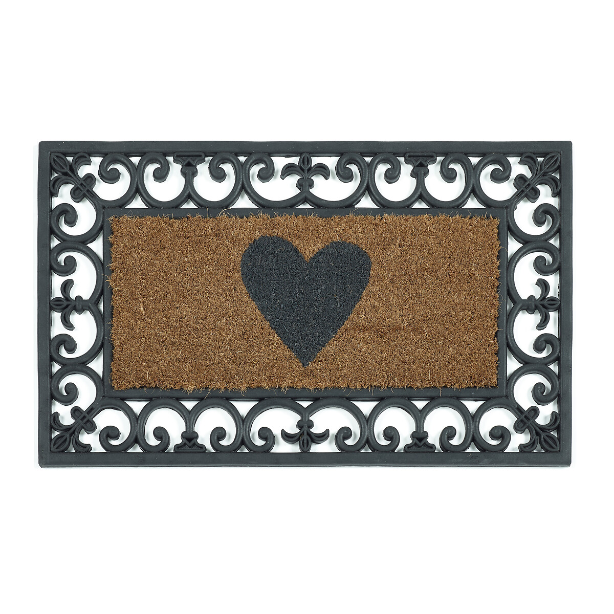 Scroll Pattern Doormat Surround black, MY MAT COIR