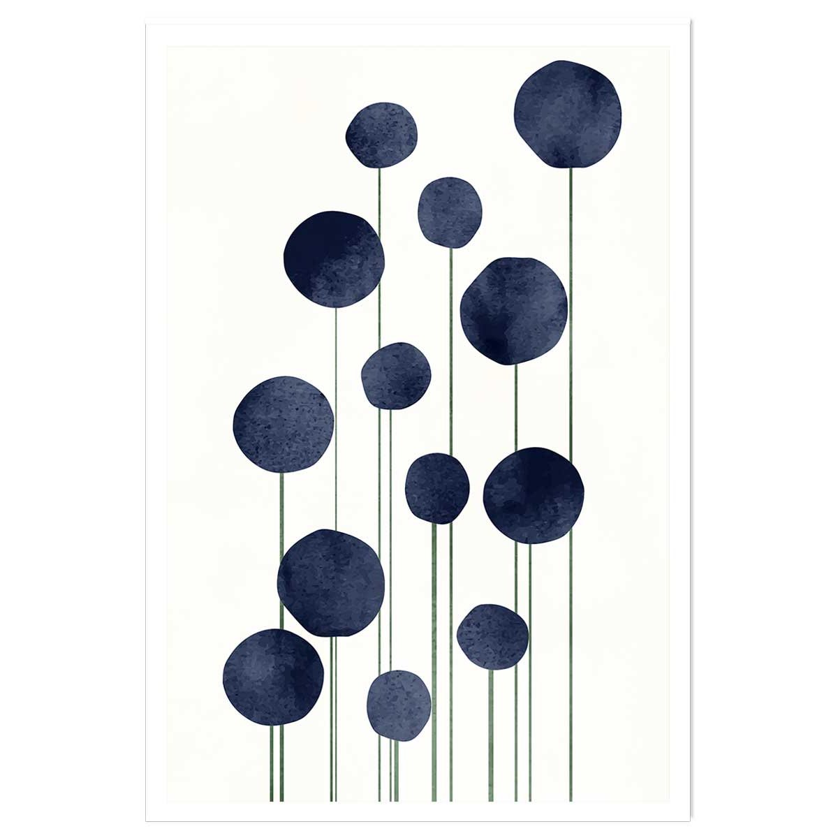 Affiche dessin ""fleurs d'eau"" affiche seule, HEXOA