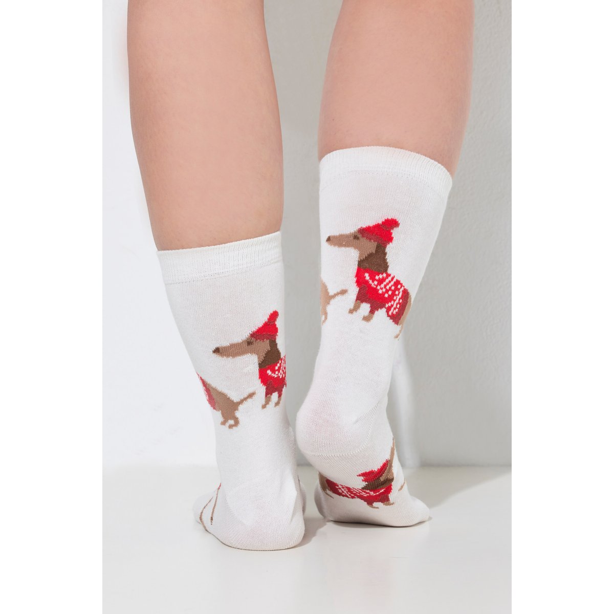 Lot de 2 paires de chaussettes douillettes rouge, ULLA POPKEN