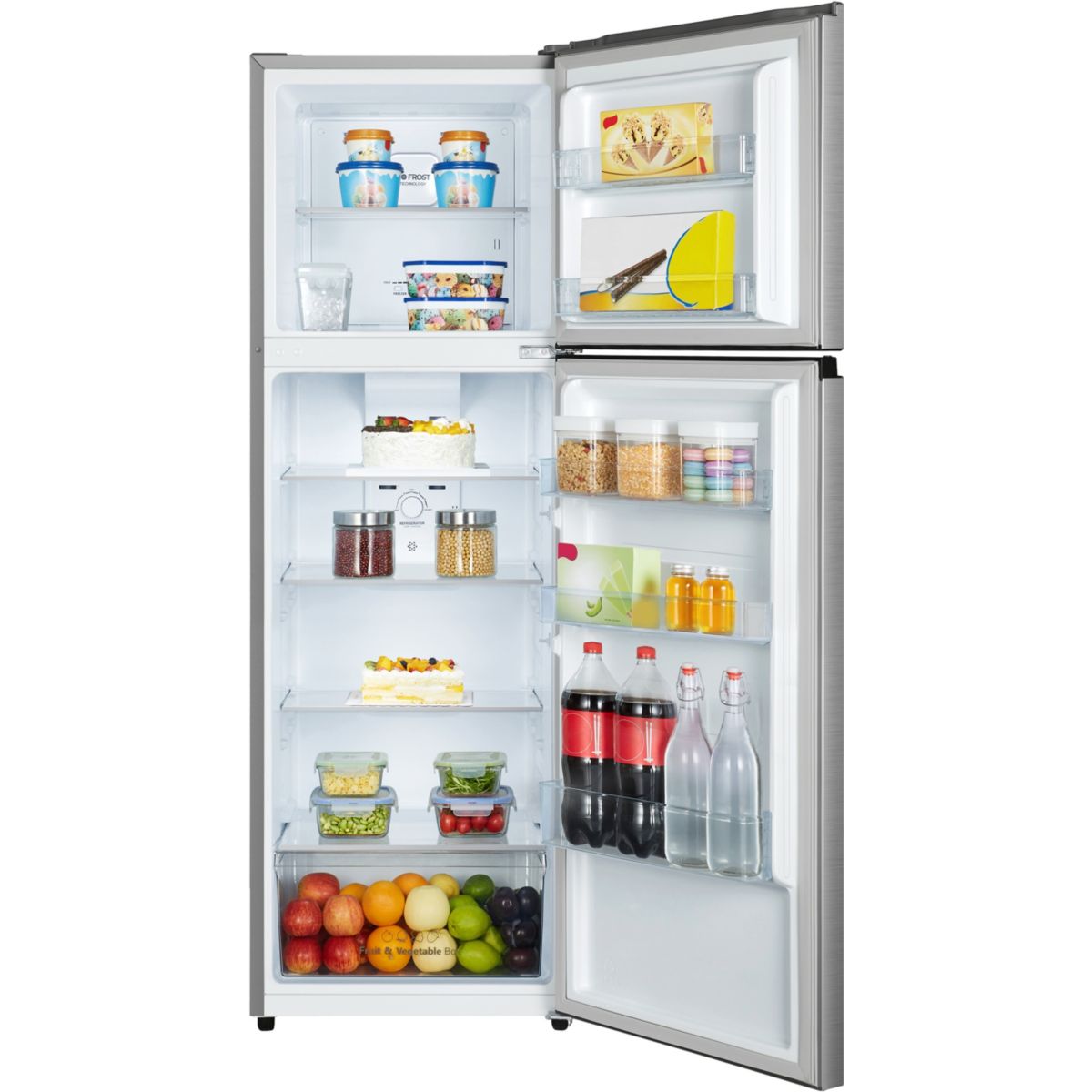 Réfrigérateur 2 portes ERDV165-55s3 gris, ESSENTIEL B