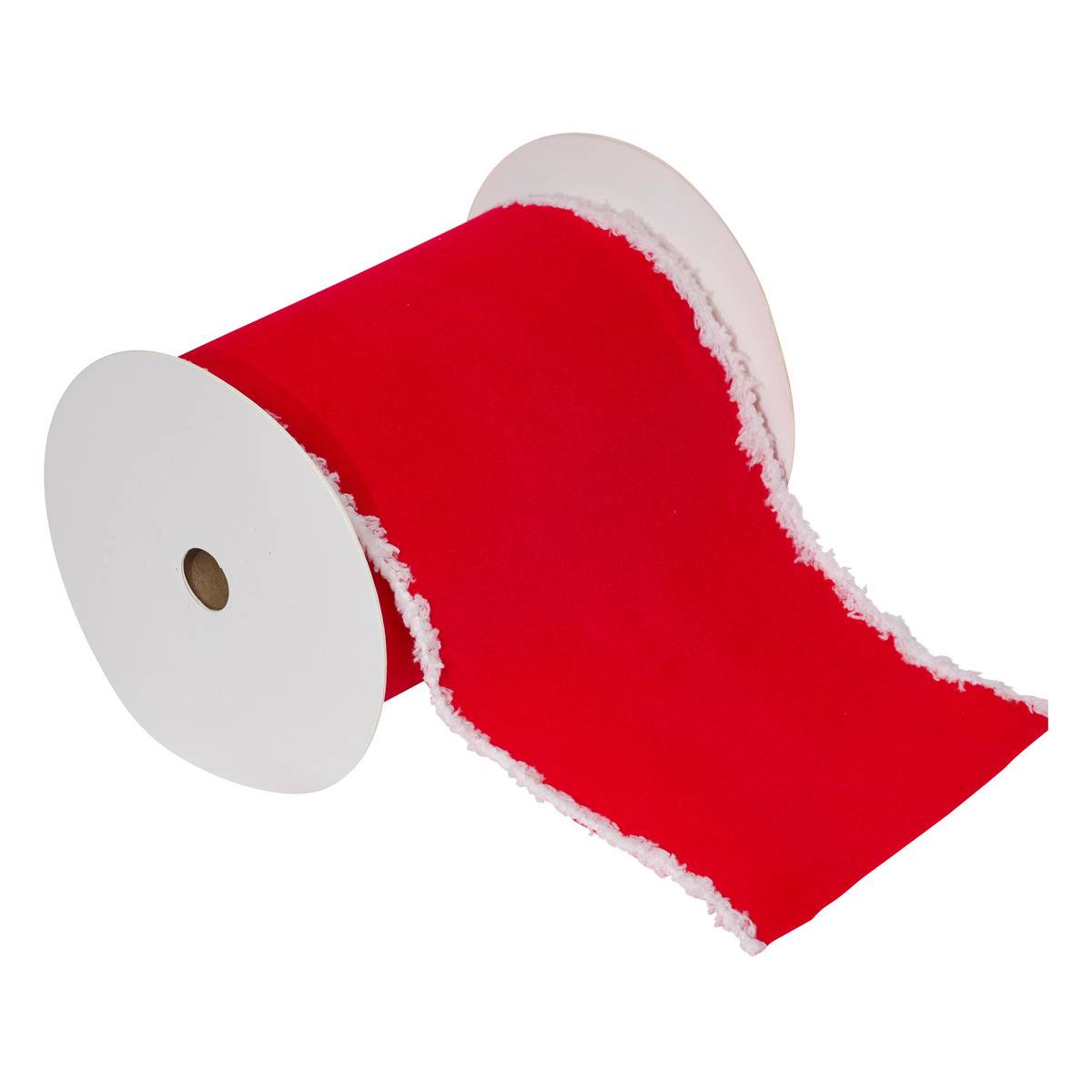 GD RUBAN VELOUR RG/BL 12CMX5M rouge, FEERIC LIGHTS & CHRISTMAS
