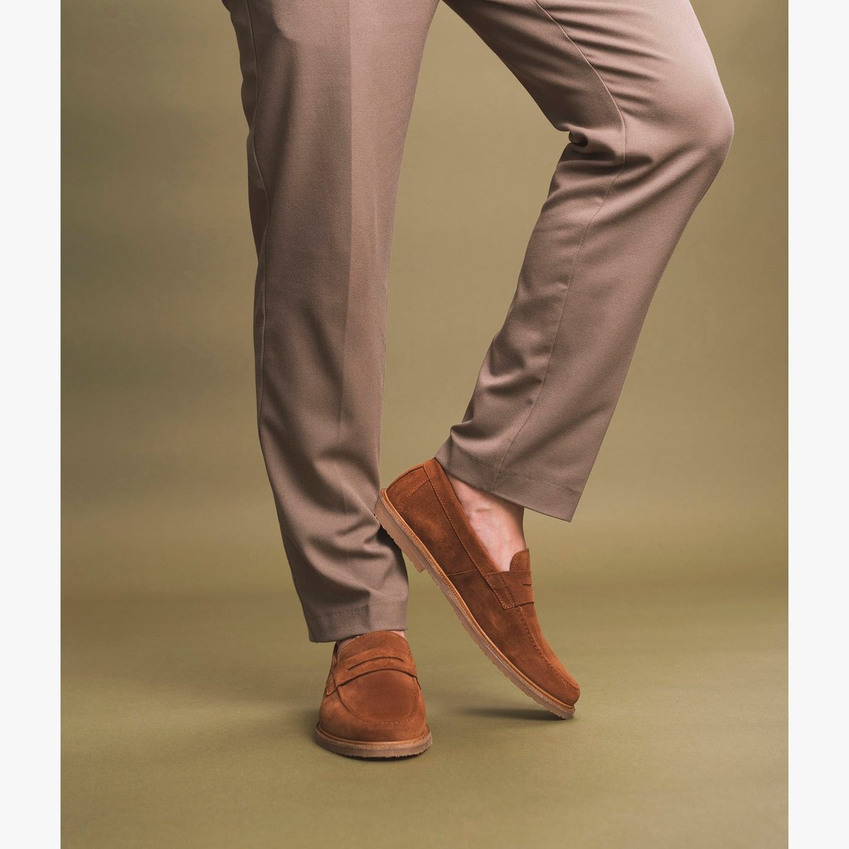 Mocassin en cuir SAUL rouge terracotta, BOCAGE