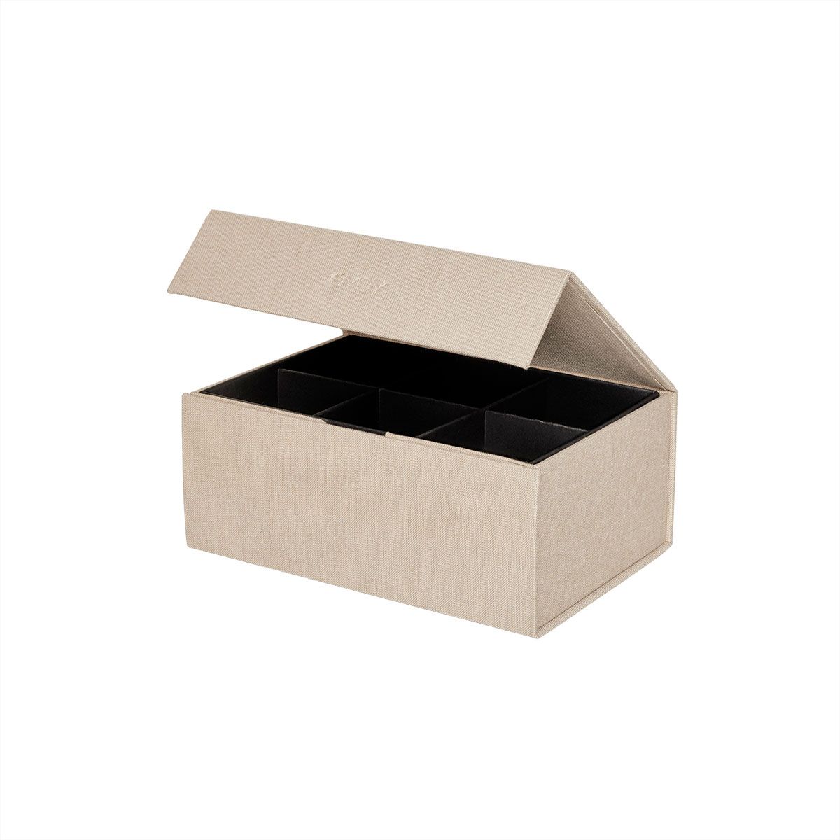 Boîte de rangement en carton à compartiments LIVING beige, OYOY LIVING DESIGN