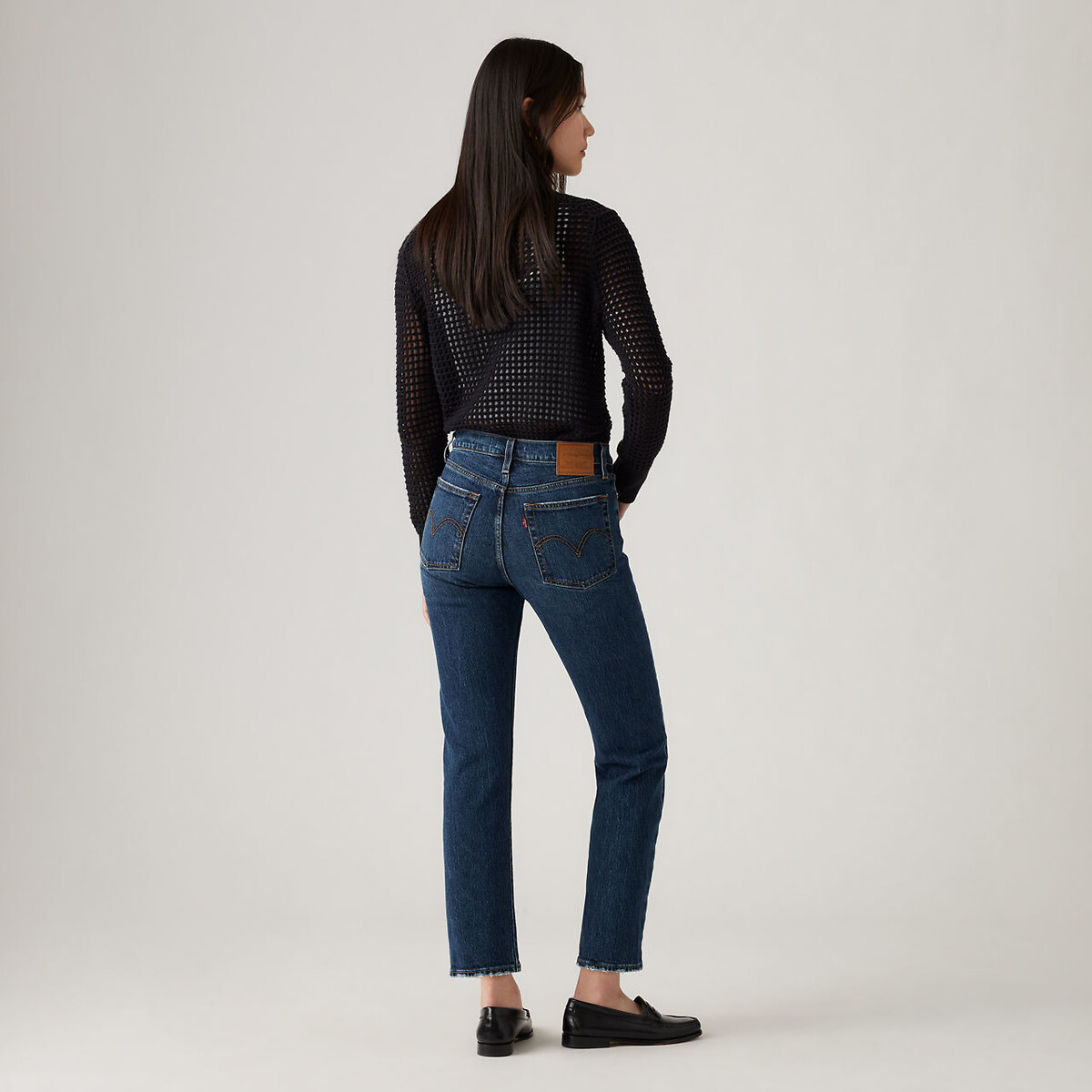 Jean Wedgie Straight indifferent indigo, LEVI'S