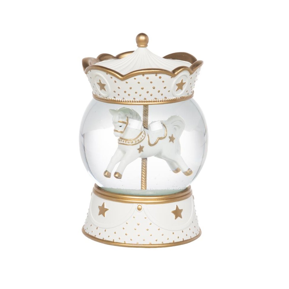 Boule à neige Carrousel et doré crème / ivoire, AMADEUS LES PETITS