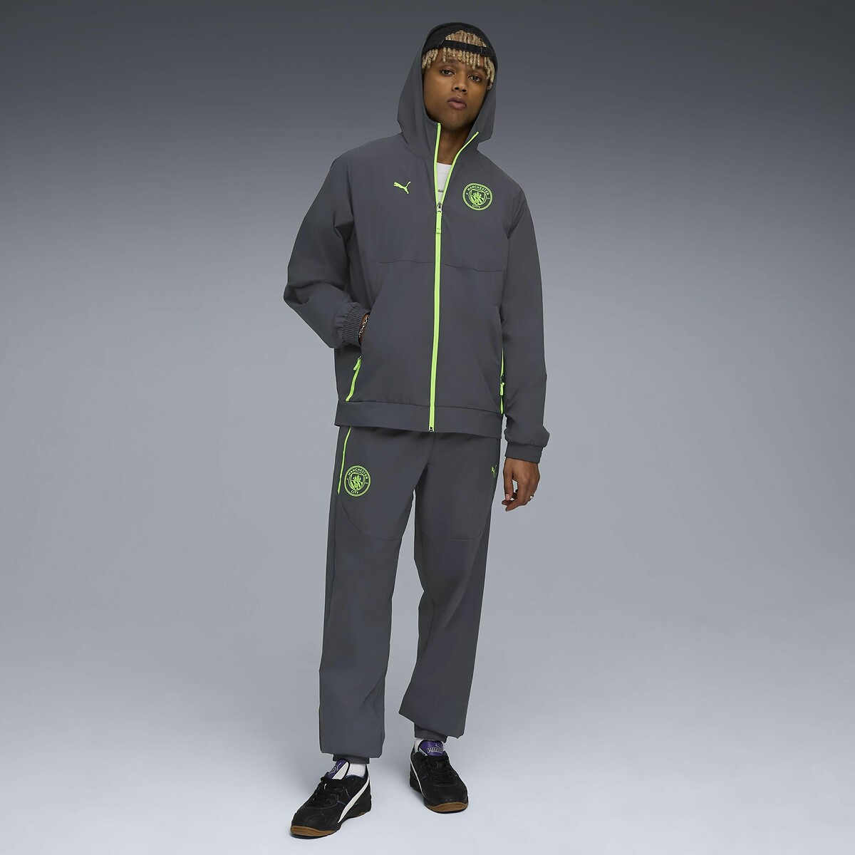 Veste tissée Manchester City gris foncé, PUMA