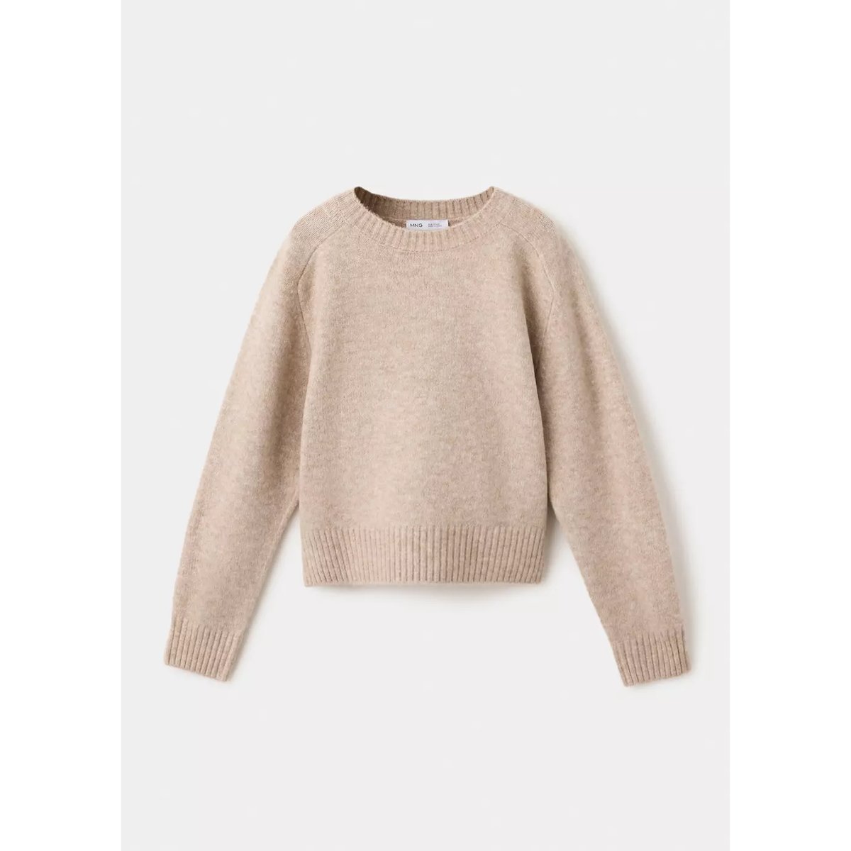 Pull-over maille oversize beige, MANGO KIDS
