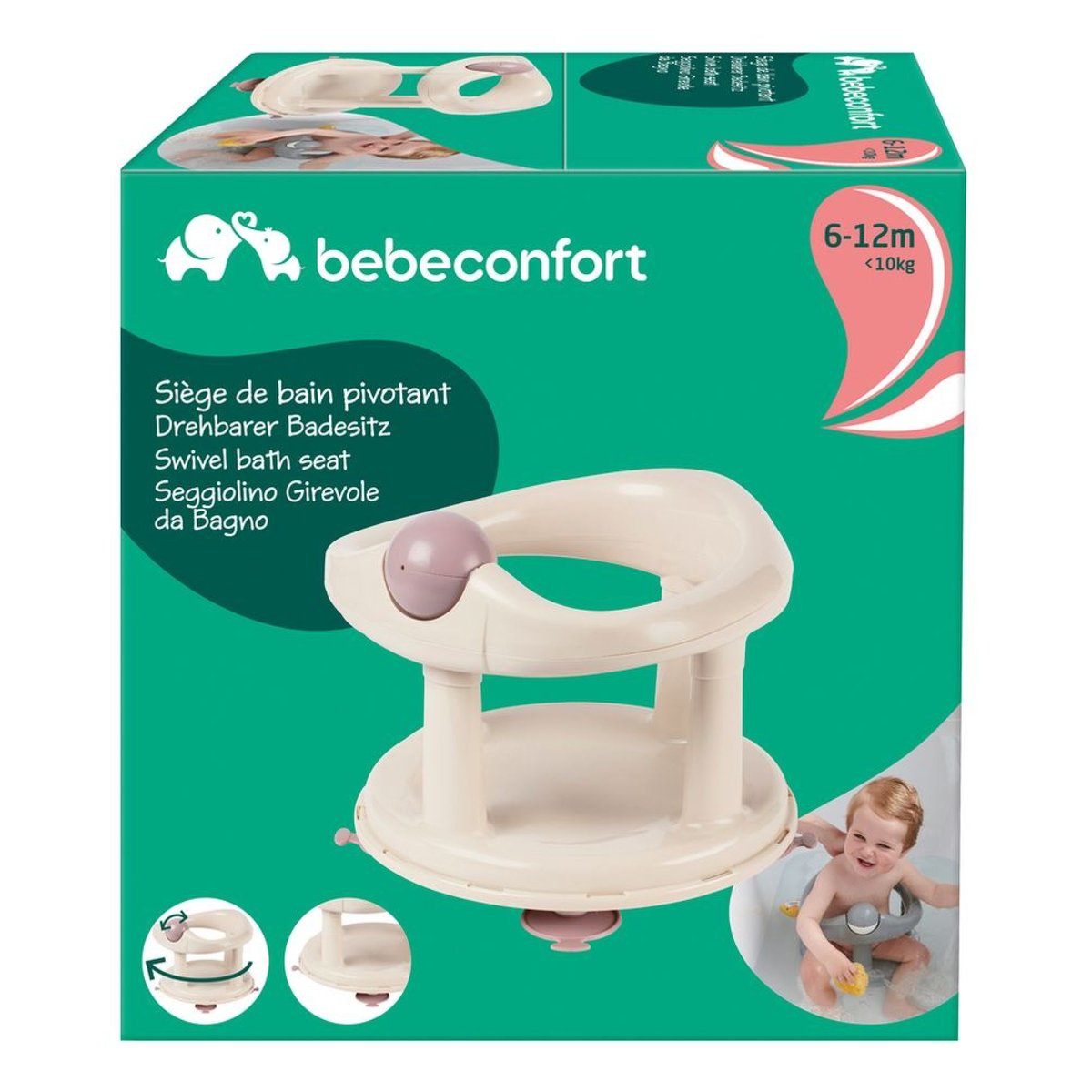 Anneau de bain pivotant beige, BEBECONFORT