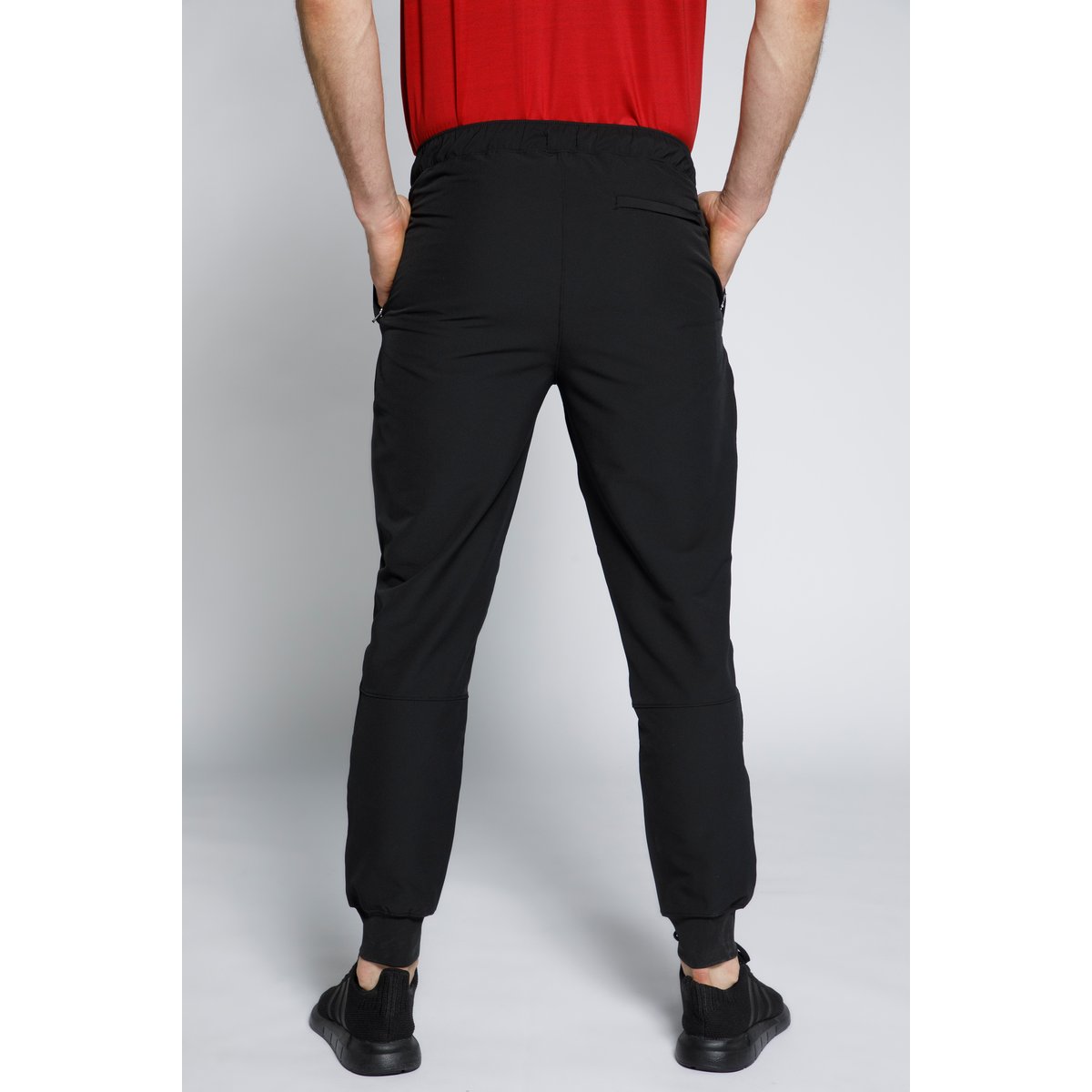 Pantalon technique à taille élastique noir, JP1880