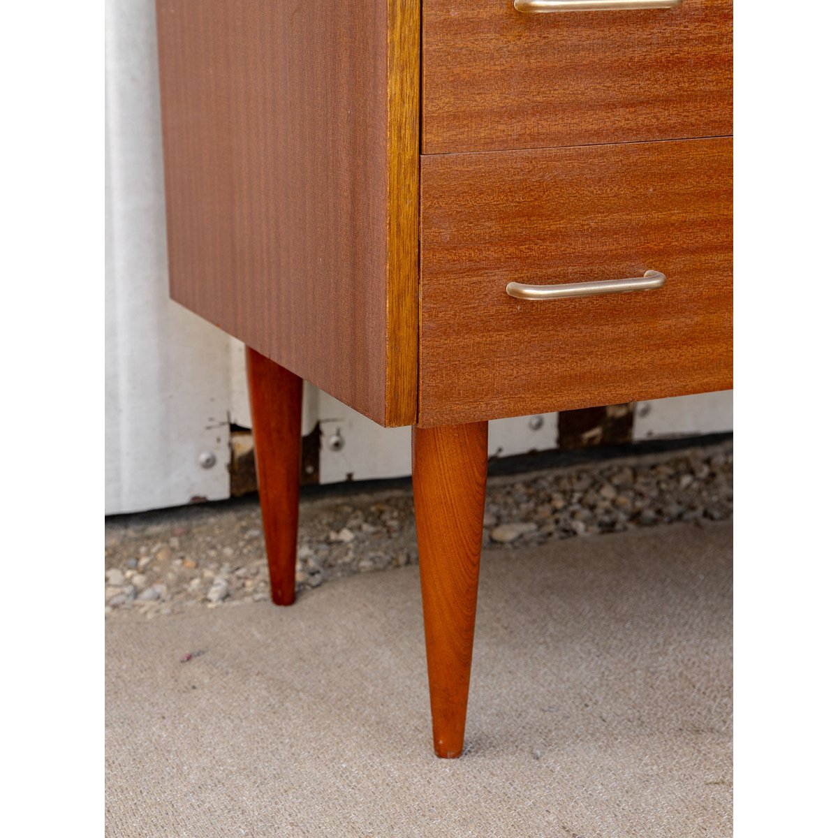 Commode scandinave en bois Olga N°697 - Bon état bois foncé, DEBONGOUT
