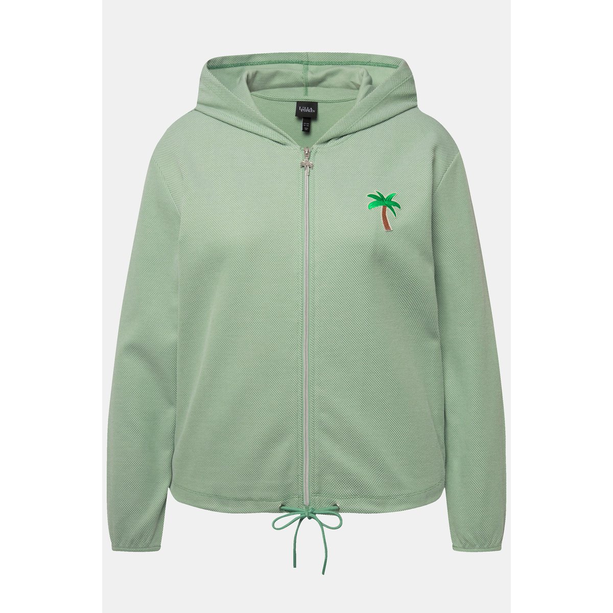 Veste à capuche en molleton piqué vert clair, ULLA POPKEN