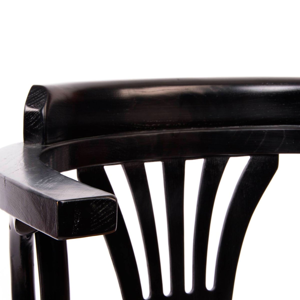 Chaise orme noir et cannage en rotin 59x46x78cm noir, WADIGA