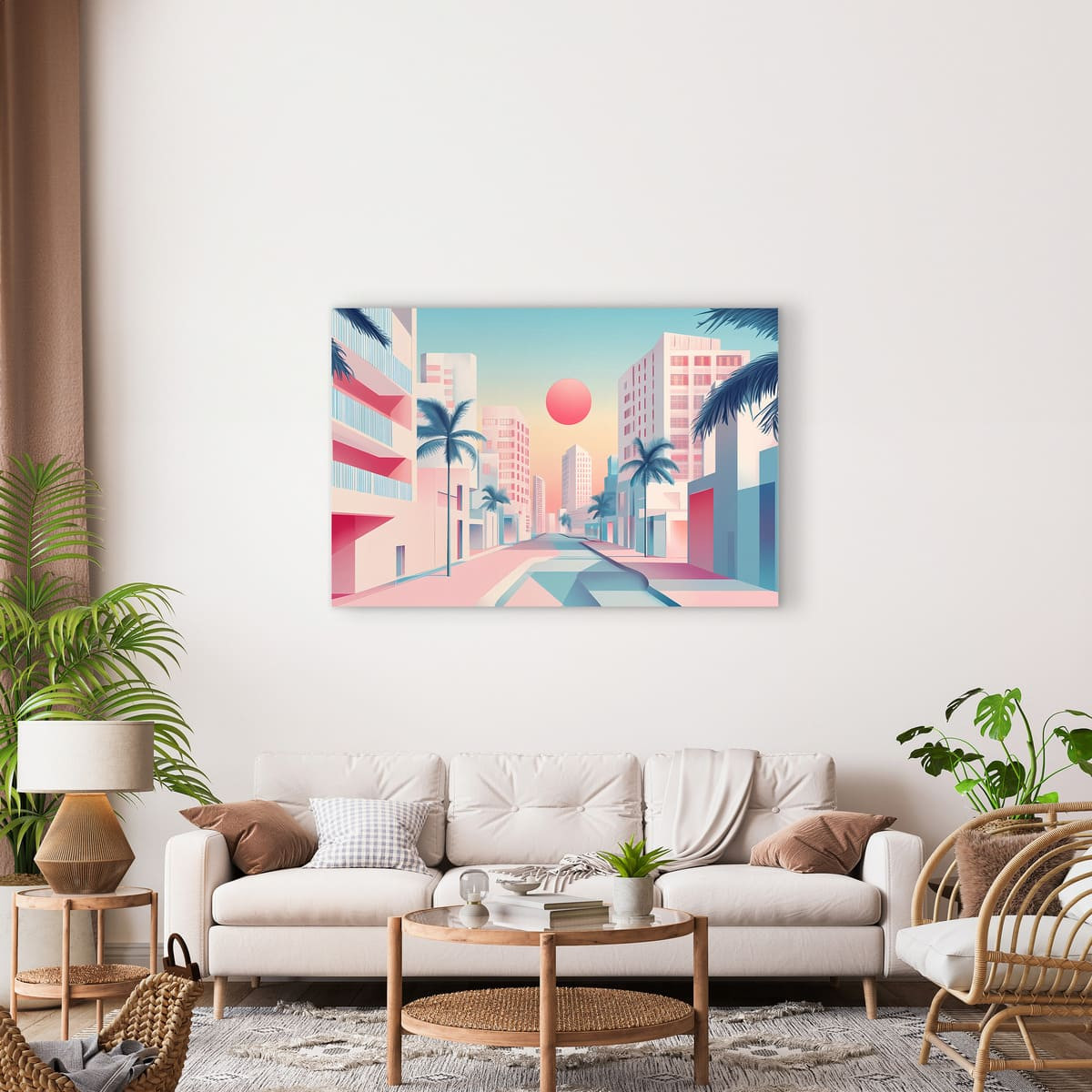 Tableau Mural Ville Pastel ARCHITECTURE tableau en verre synthétique, CEANOTHE