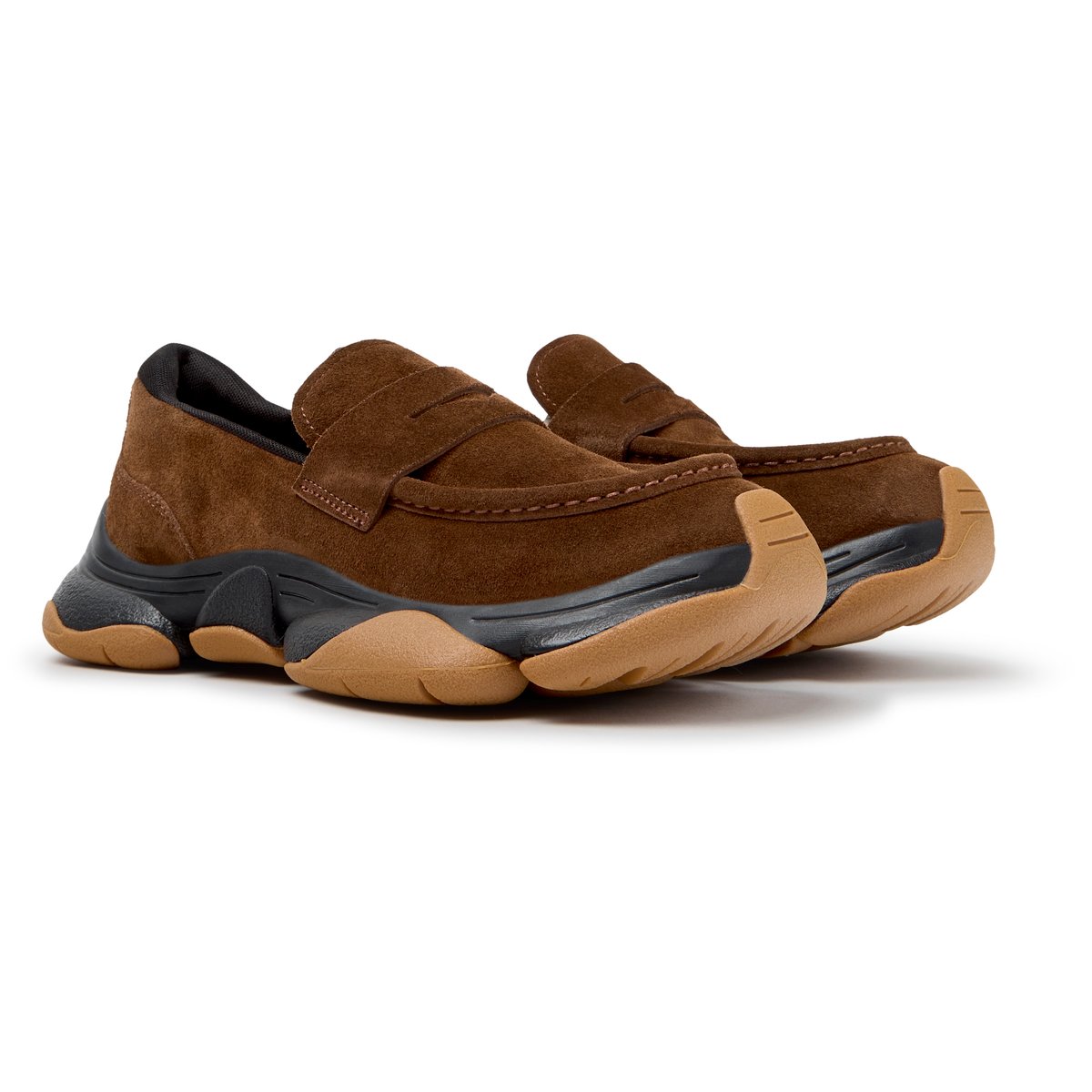 Mocassins Karst 2 Suede Leather brun moyen 003, CAMPER