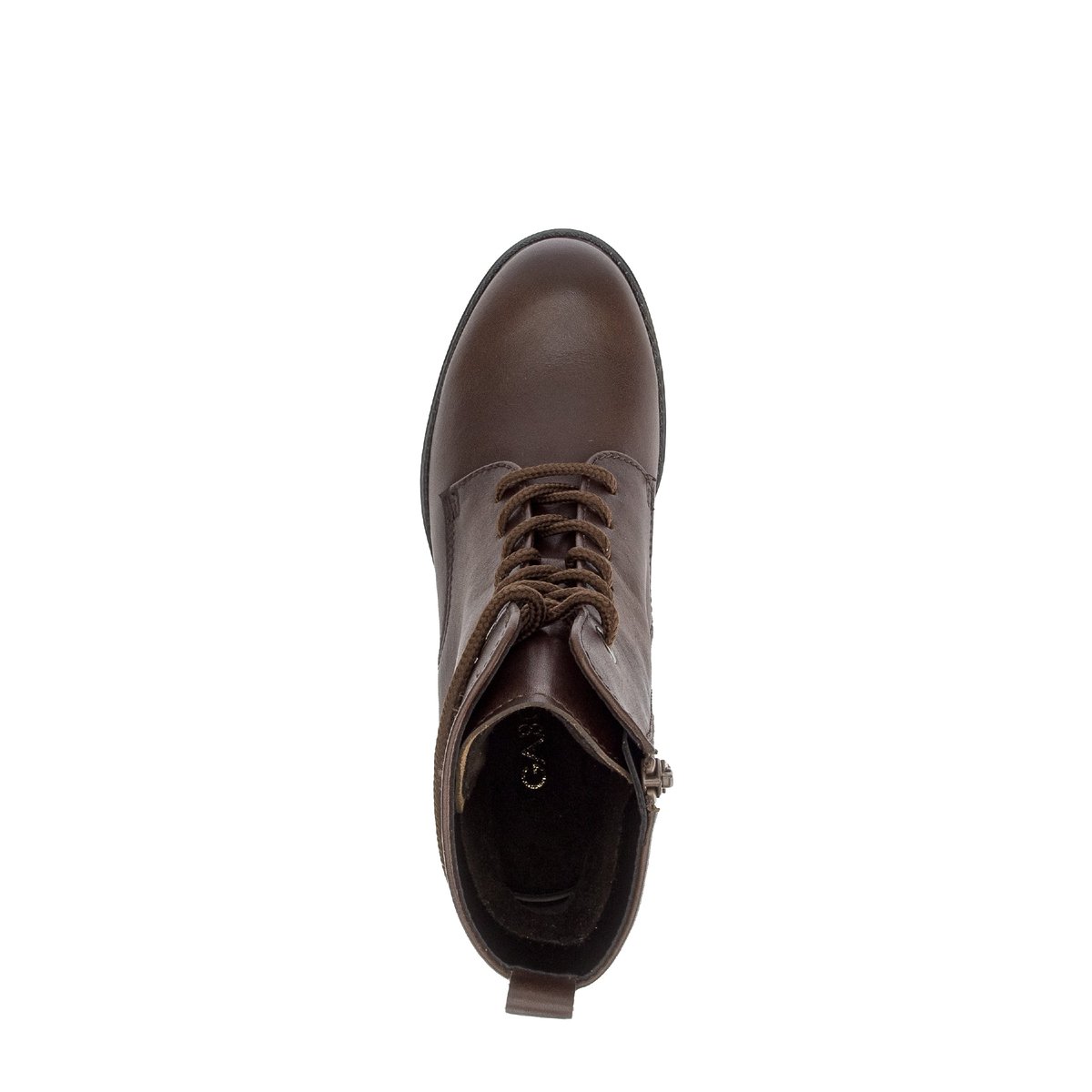Bottines en cuir lisse à talon décroché cognac, GABOR