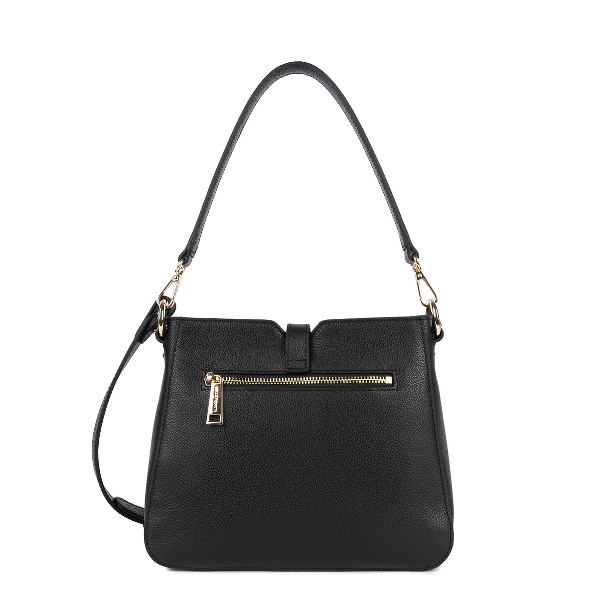 Milano Horizon Leather Handbag with Shoulder and Crossbody Straps black, LANCASTER