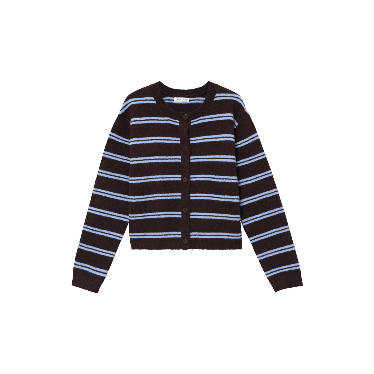 Gilet manches longues marron foncé, CACHE CACHE