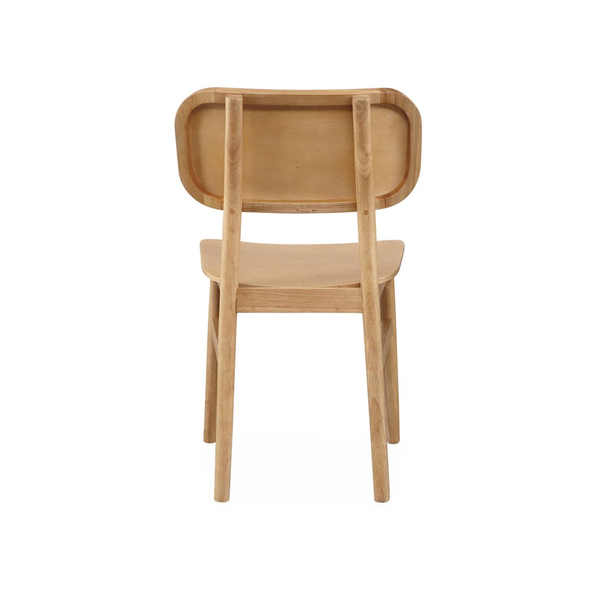 Chaise vintage bois d'hévéa (lot de 2) OLYMPIE naturel, SWEEEK