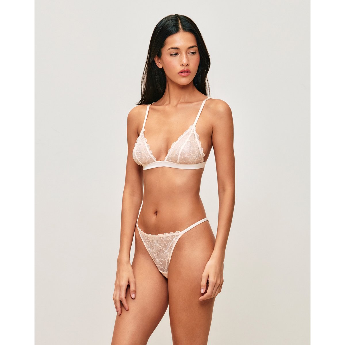 Soutien-gorge triangle en dentelle SOHANIZ creme, UNDIZ