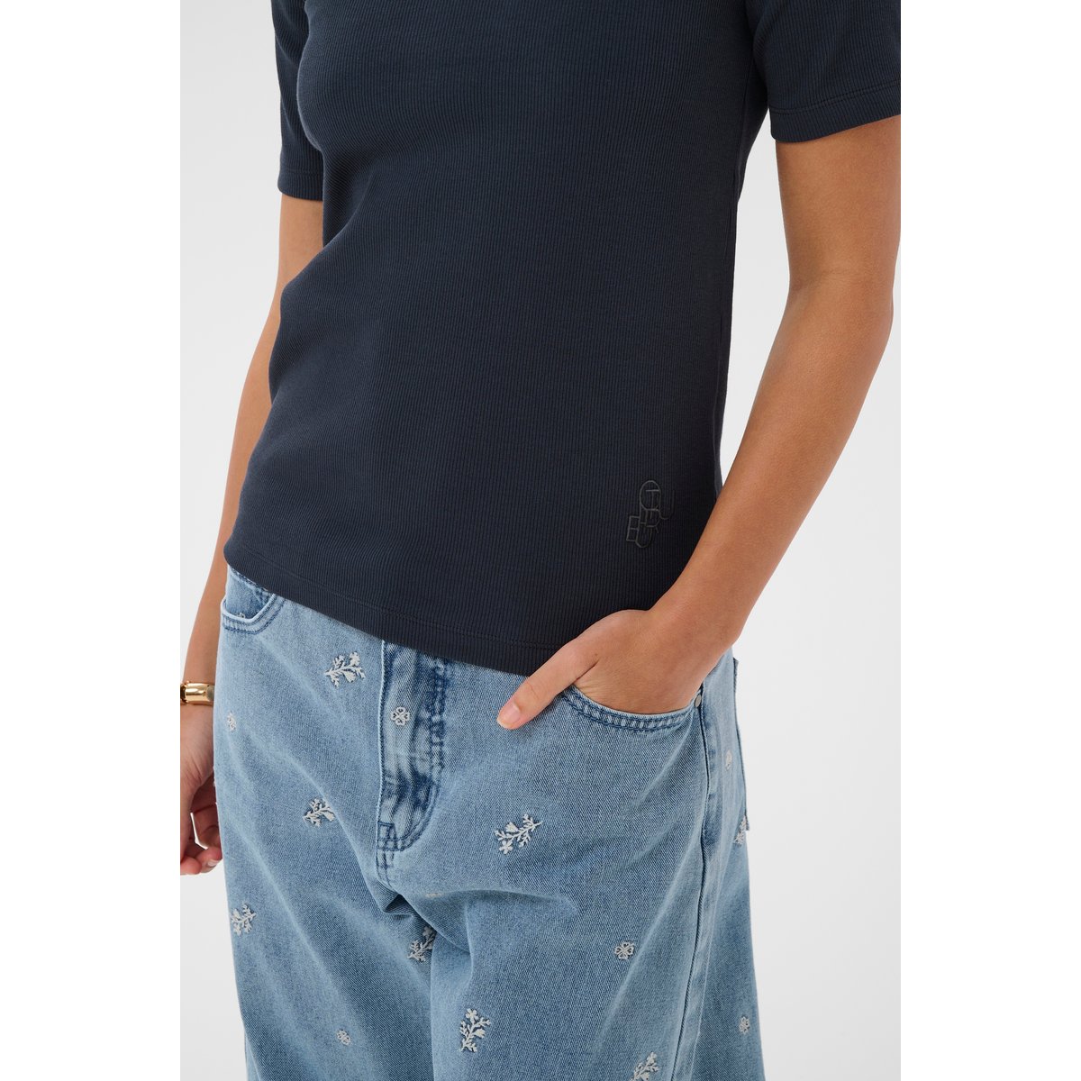 T-shirt à manches courtes bleu salute, CULTURE