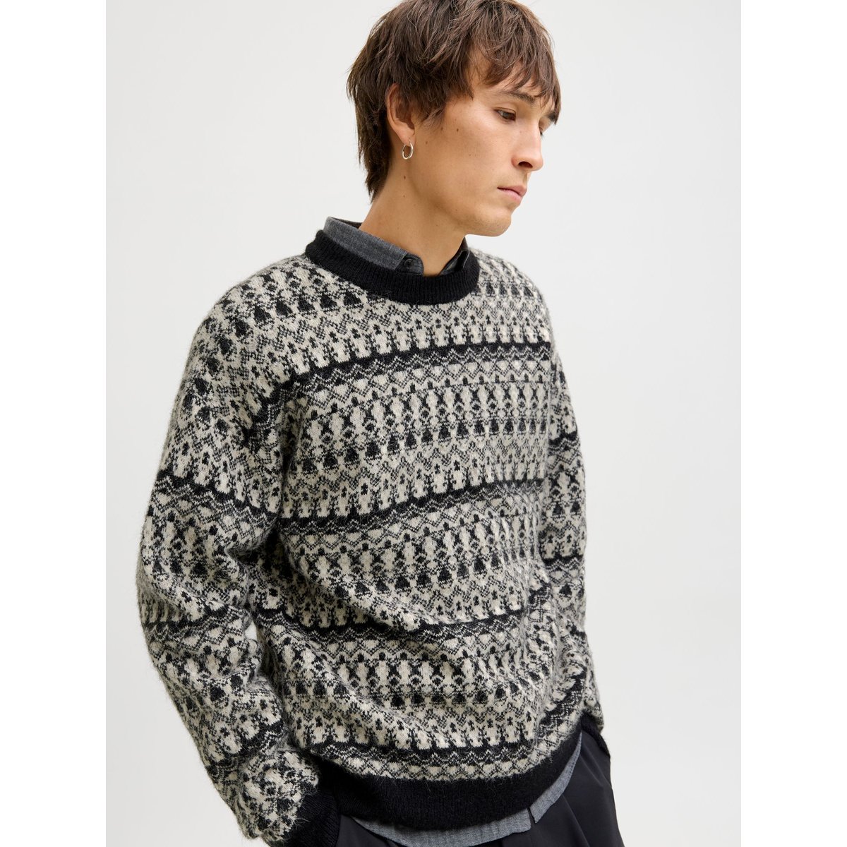 Pull En Maille noire - black, JACK & JONES