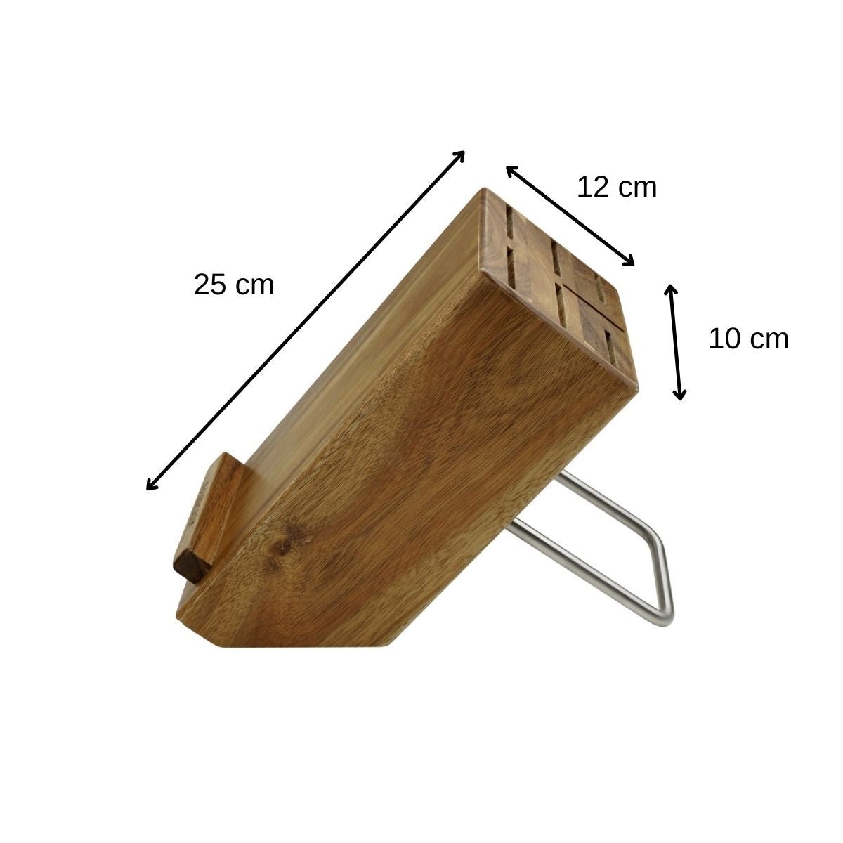 Bloc pour 7 couteaux avec support pour tablettes brun, NIROSTA