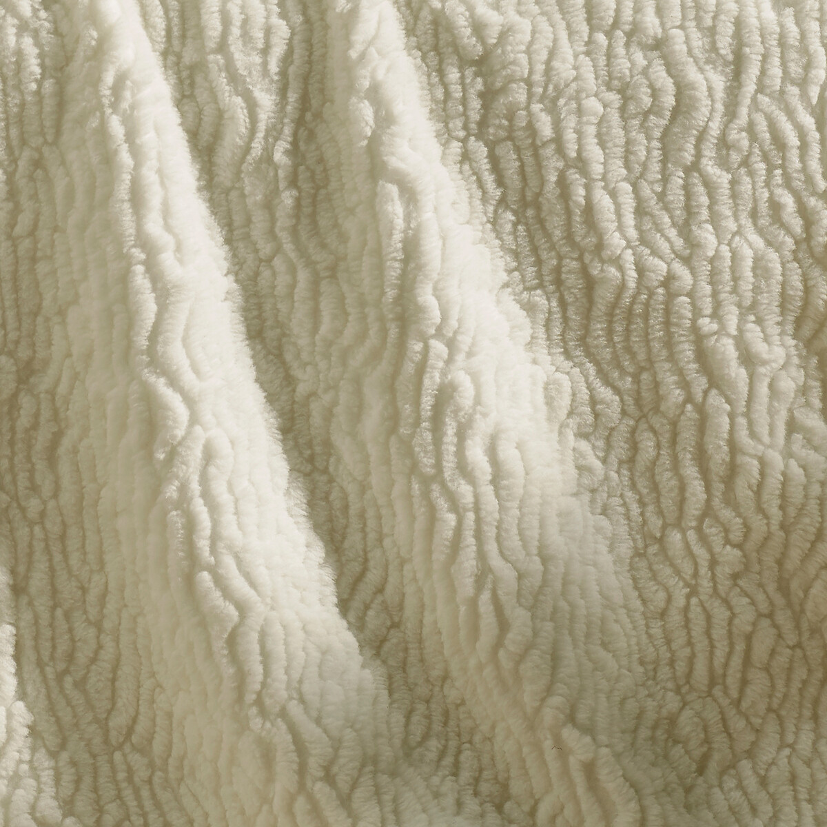 Textu Wave Faux Fur Blanket Throw cream, CATHERINE LANSFIELD