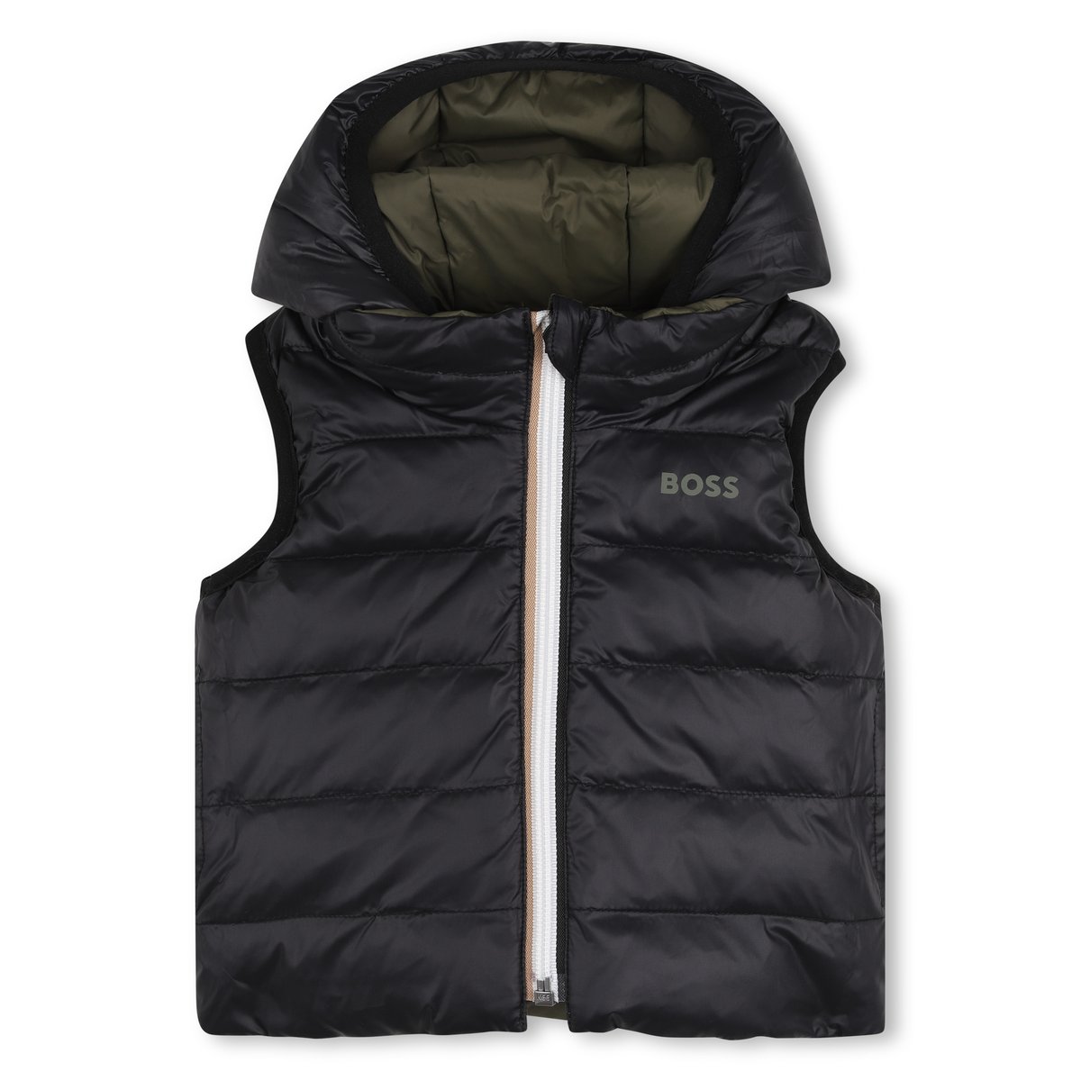 Doudoune réversible olive, BOSS KIDSWEAR