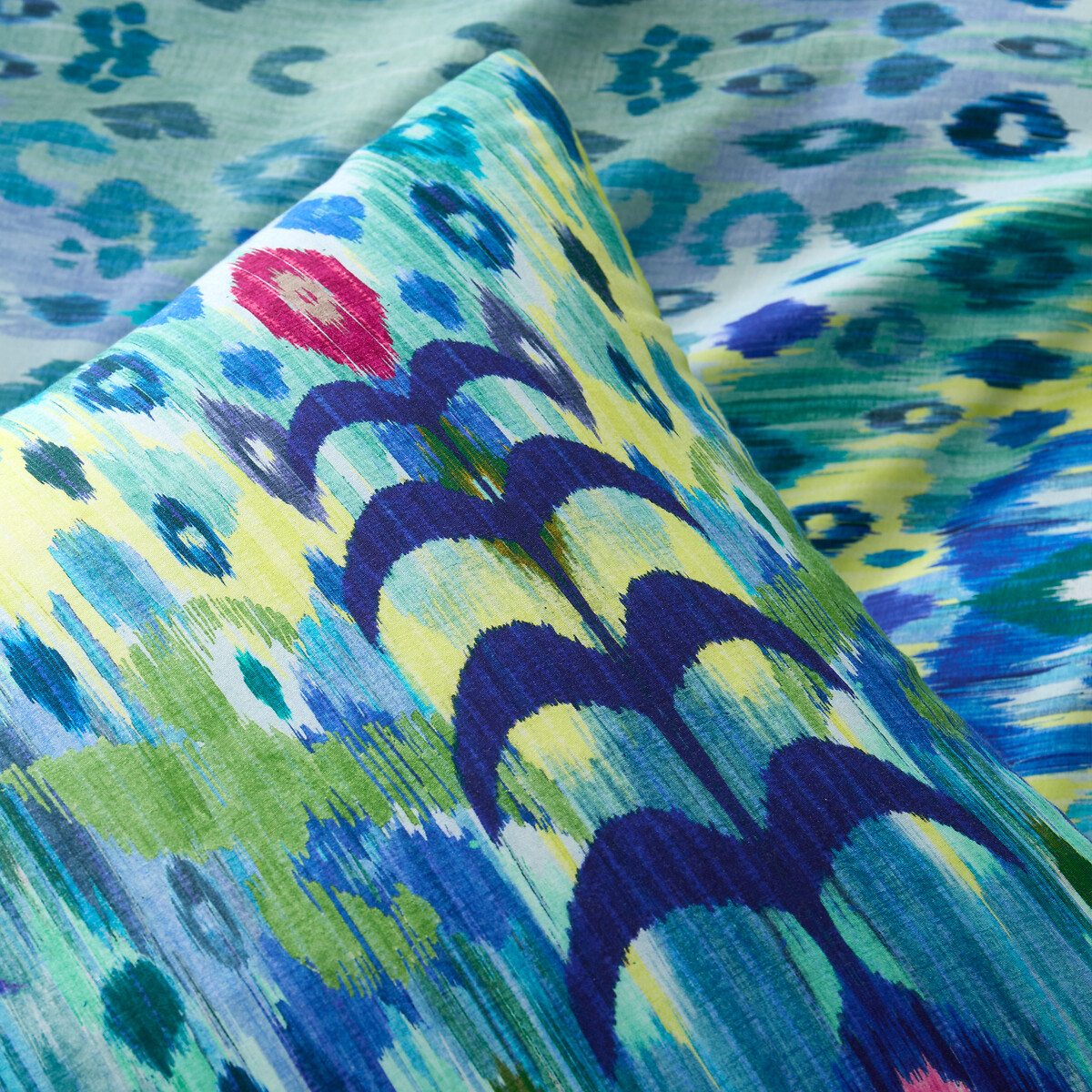 Ikat 200 Thread Count Cotton Sateen Duvet Cover And Pillowcase Set blue, MATTHEW WILLIAMSON