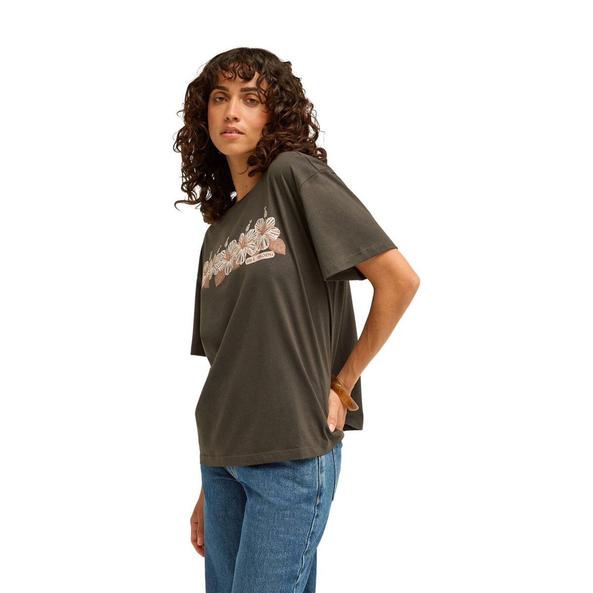 T shirt manches courtes HELLO SUNDOWN noir off black, BILLABONG