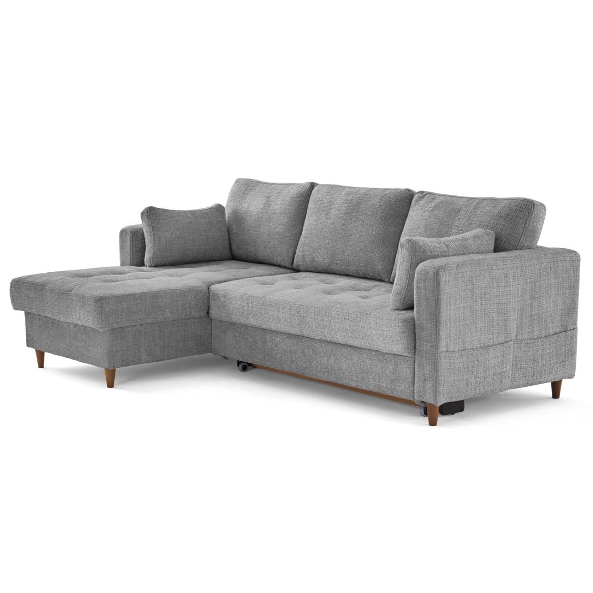 Canapé d'Angle Convertible 4 places - ANNA gris, BEST MOBILIER