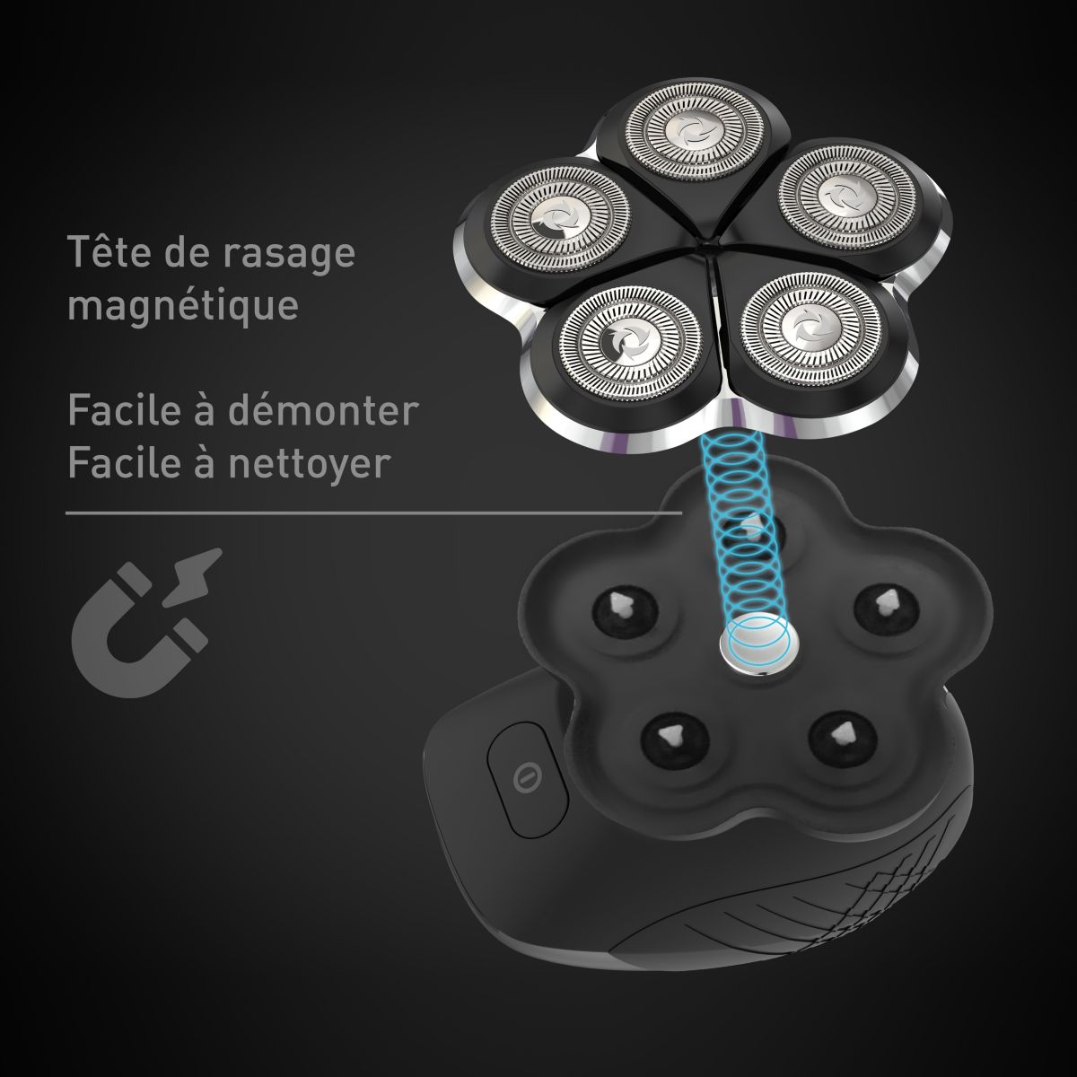 Rasoir pour la tête EHS2 vert, ESSENTIEL B