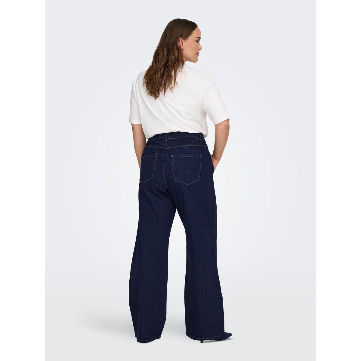 Jean À Jambe Large dark blue denim, ONLY CARMAKOMA