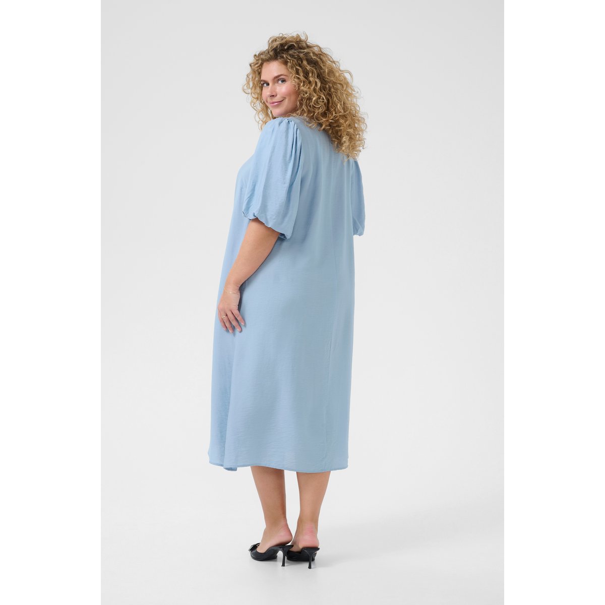 Dress bleu soft chambray, KAFFE CURVE