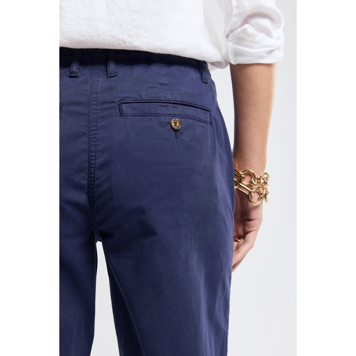 Pantalon taille élastique en coton seal, ARMOR-LUX