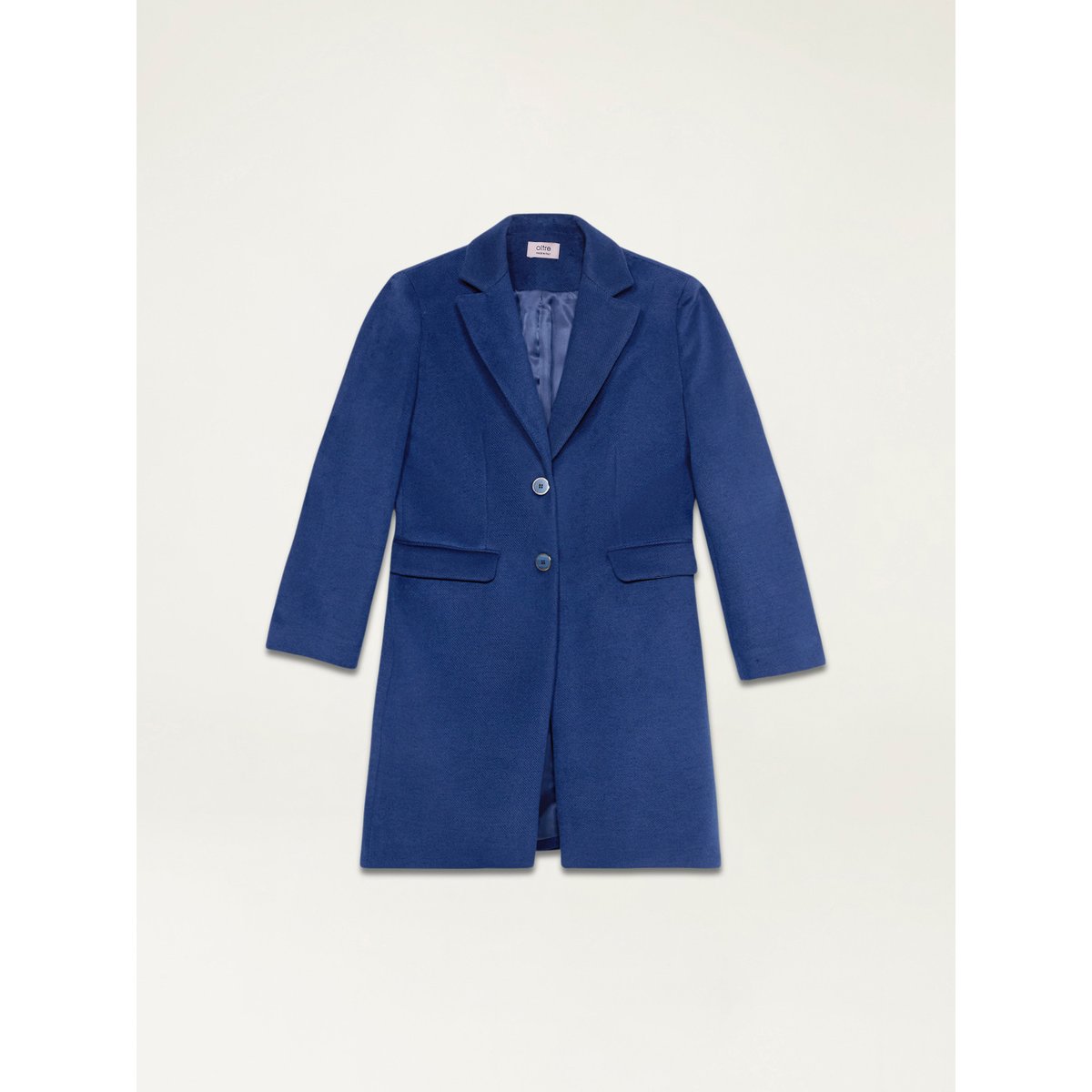Single-breasted coat with pockets bleu, OLTRE