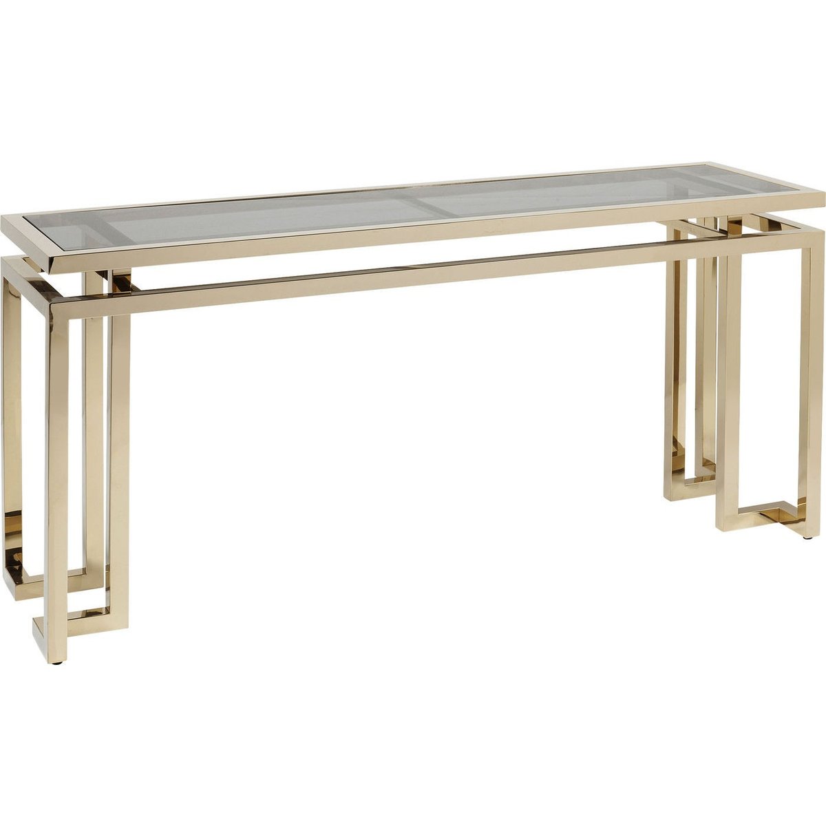 Console en verre et acier, RUSH or, KARE DESIGN