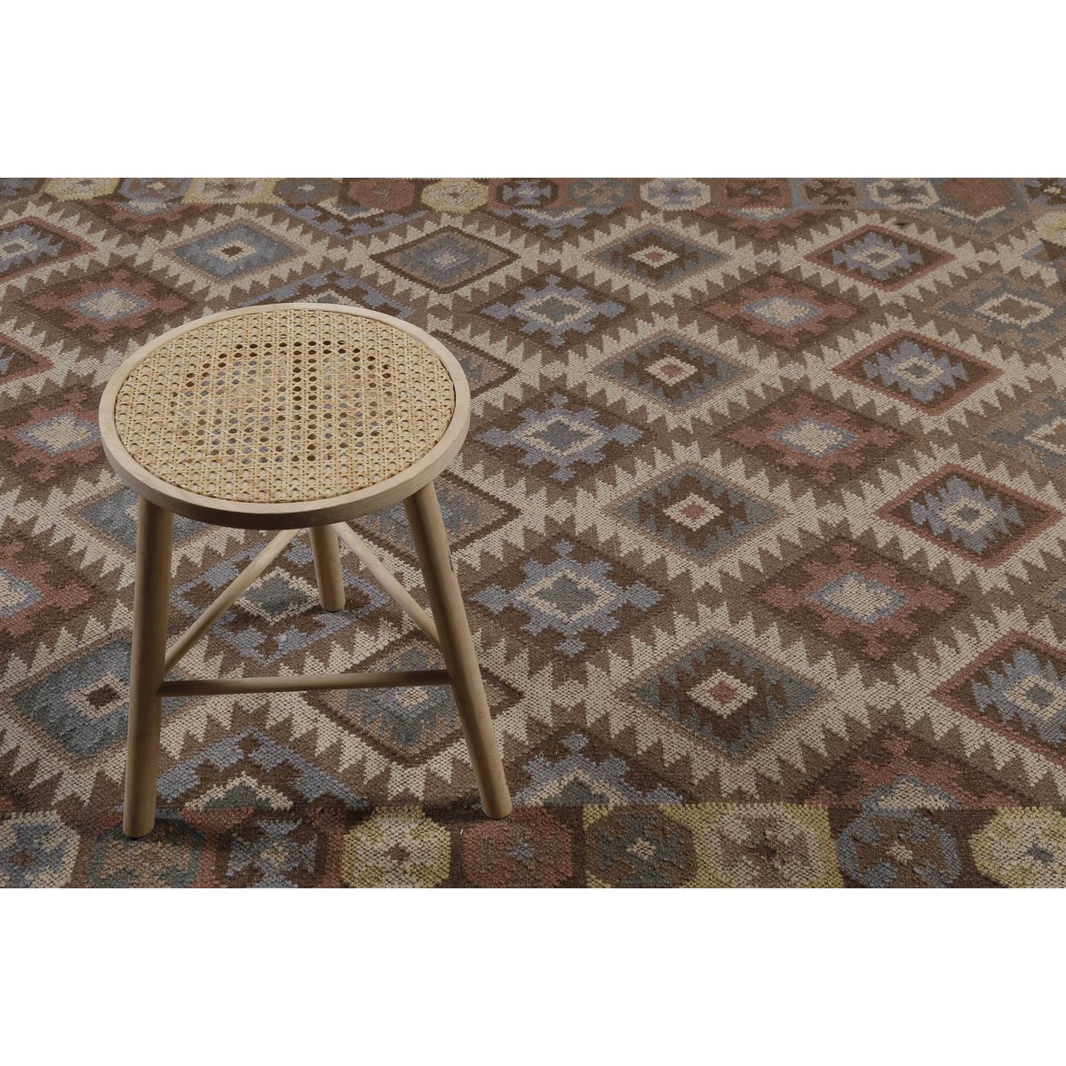 Tapis en laine, tissé main, oriental , MIGNY brun, WECON HOME