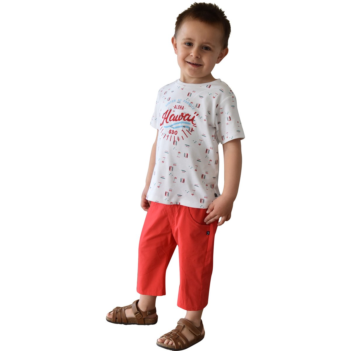 Tee shirt giulio manches courtes enfant blanc, SUCRE D'ORGE