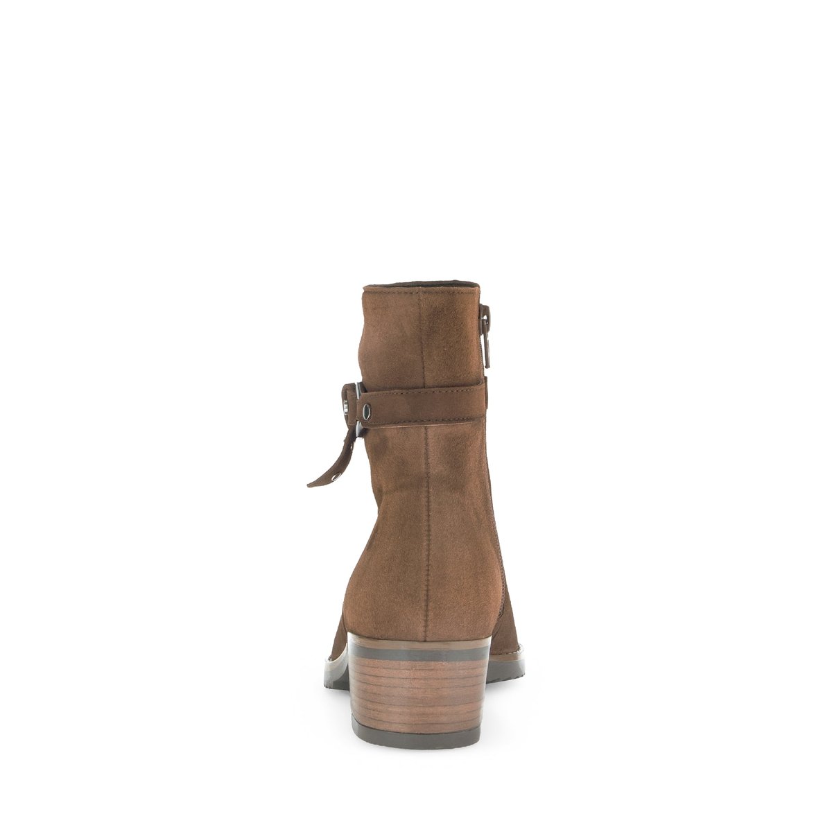 Bottines en velours à talon décroché cognac velours, GABOR