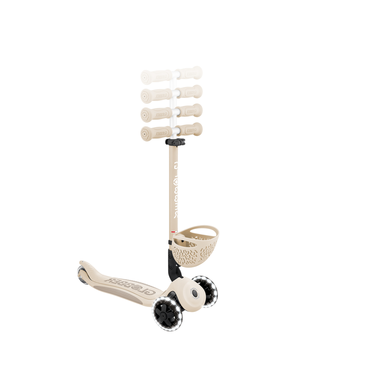 Trottinette évolutive GO-UP BABY LIGHTS 360 taupe, GLOBBER