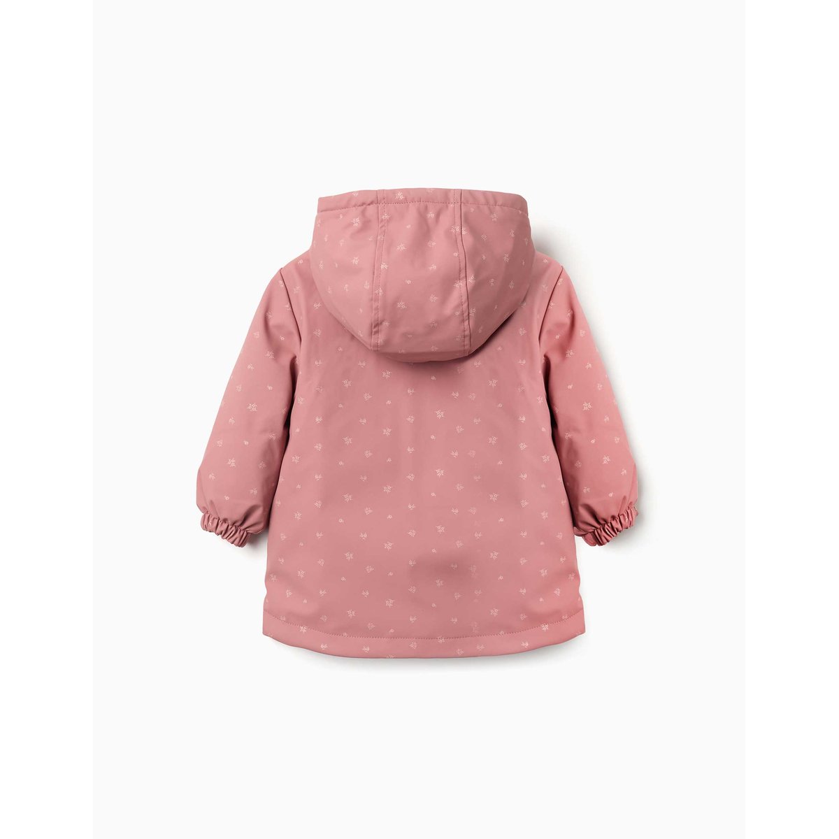 Parka en caoutchouc rembourrée avec capuche et poches rose, ZIPPY